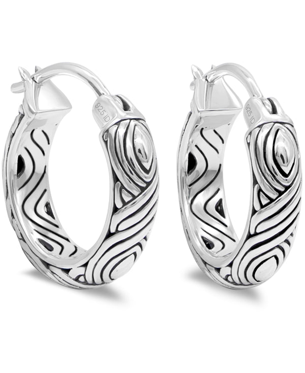 Bali Woven Hoop Earrings