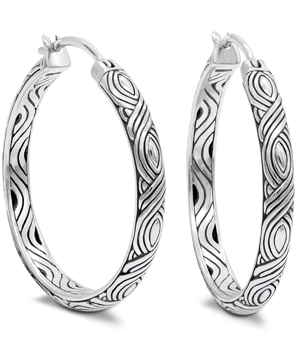 Bali Woven Hoop Earrings