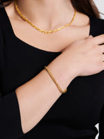 DEVATA Bali Borobudur Chain Bracelet Gold Plated Sterling Silver