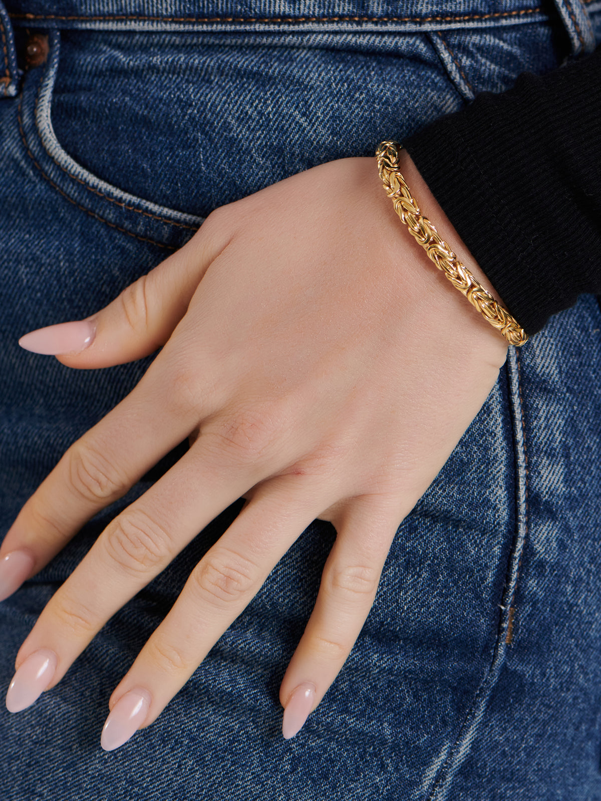 DEVATA Bali Borobudur Chain Bracelet Gold Plated Sterling Silver