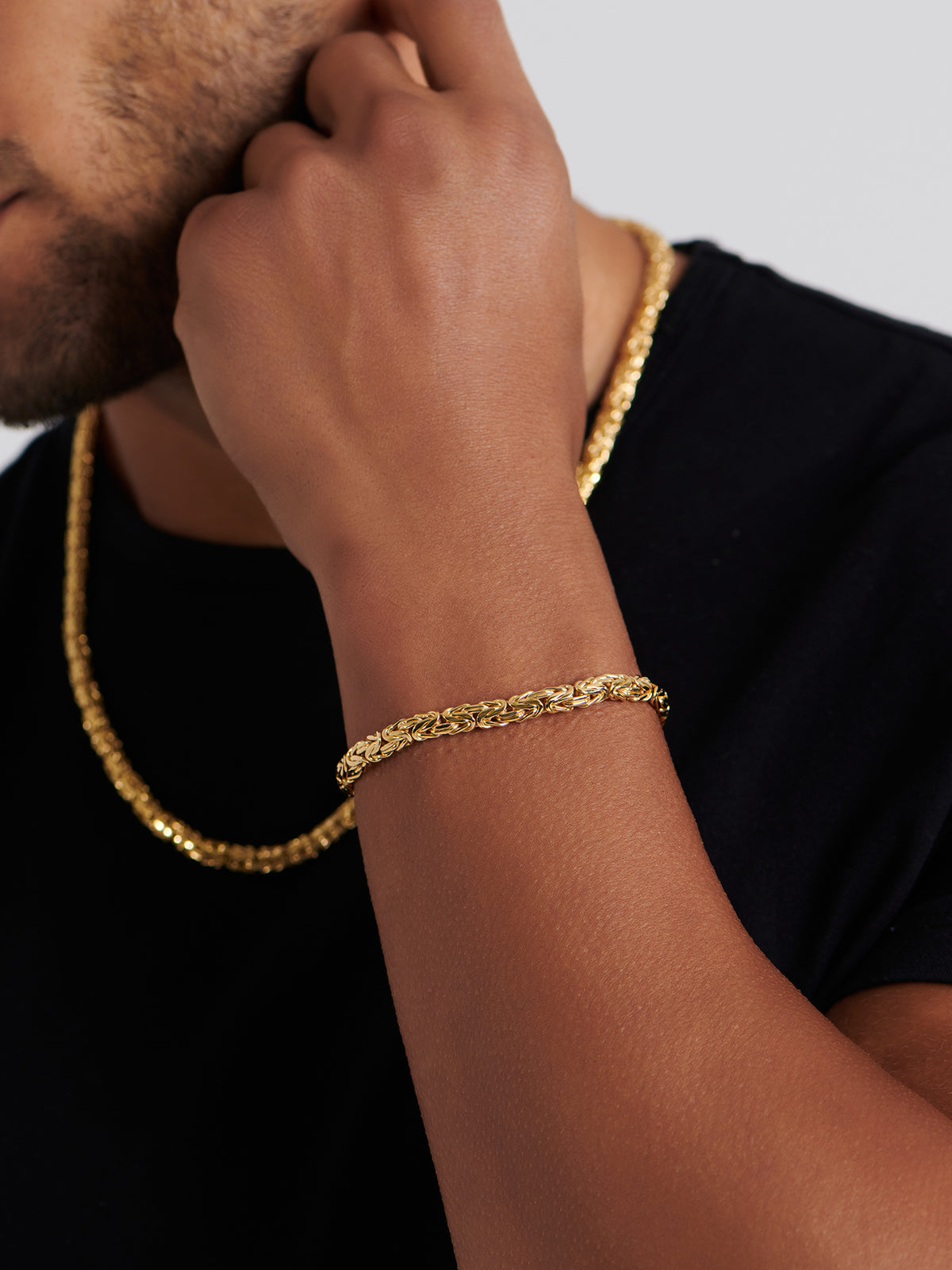 DEVATA Bali Borobudur Chain Bracelet Gold Plated Sterling Silver