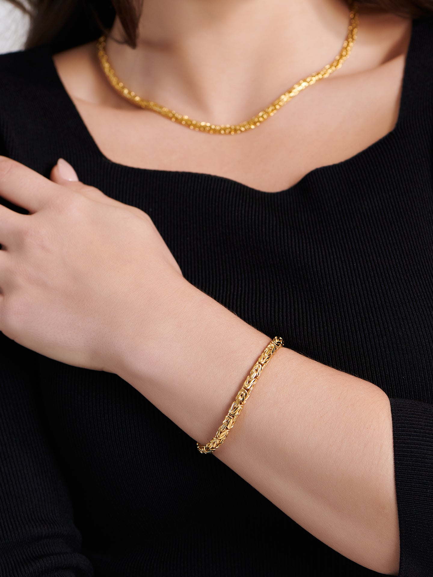 DEVATA Bali Borobudur Chain Bracelet Gold Plated Sterling Silver