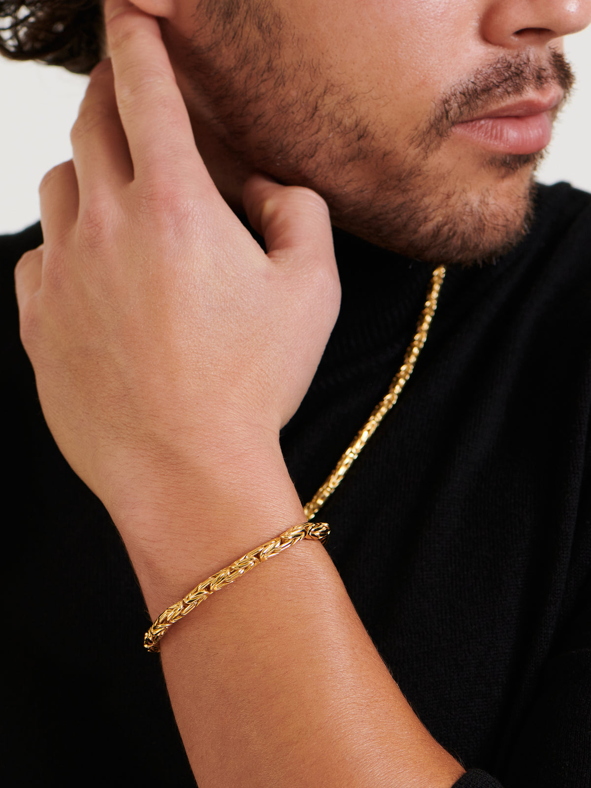 DEVATA Bali Borobudur Chain Bracelet Gold Plated Sterling Silver