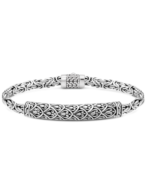 DEVATA Bali Borobudur Byzantine Chain Sterling Silver Bracelet