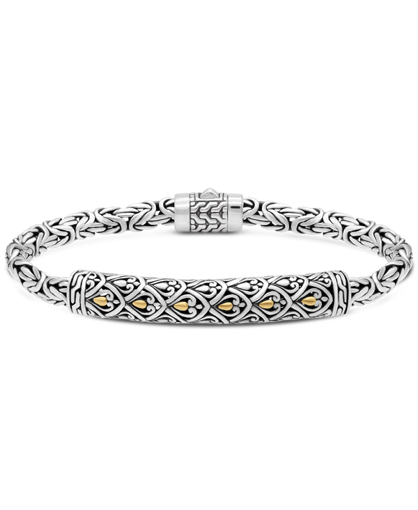 Dragon Skin Gold Accent Chain Bracelet