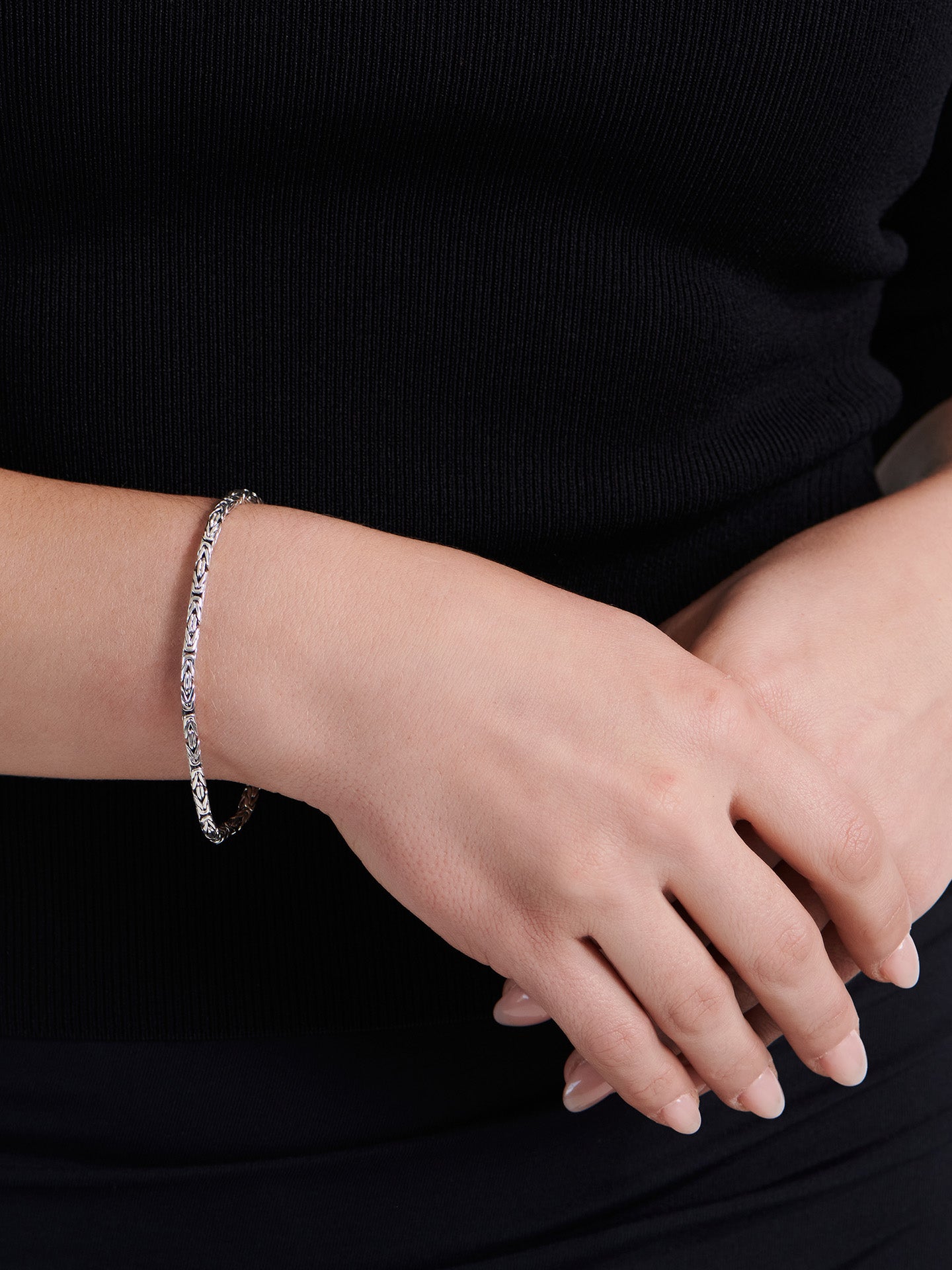 DEVATA Bali Borobudur Chain Bracelet Sterling Silver