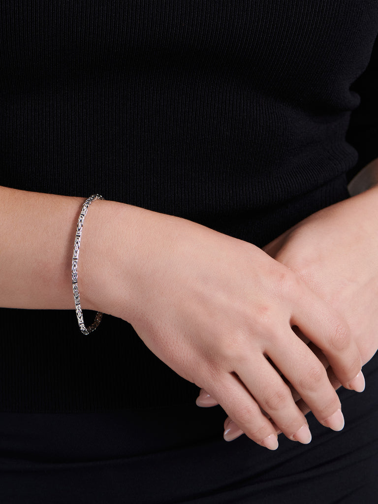 ブレスレット LAZY DAWN round chain bracelet 2SET☆【LAZY DAWN】box chain couple bracelet B025/追跡付
