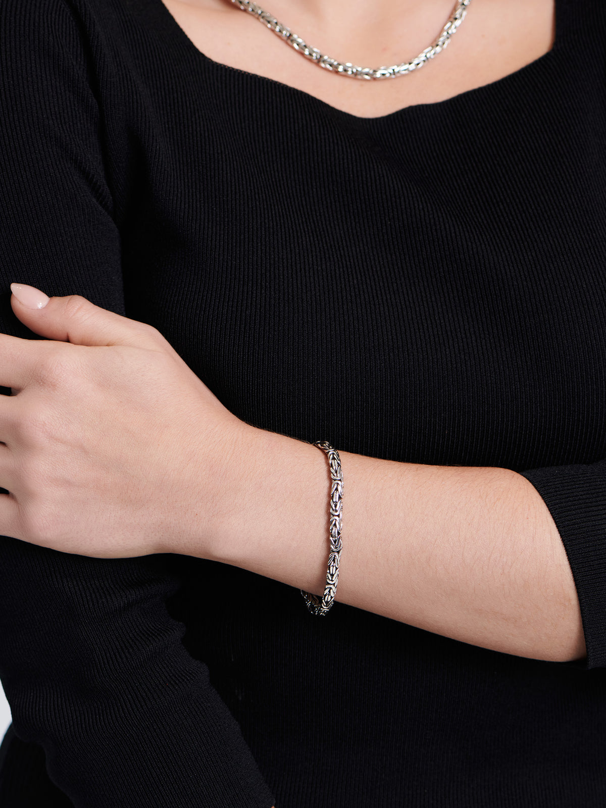 DEVATA Bali Borobudur Chain Bracelet Sterling Silver