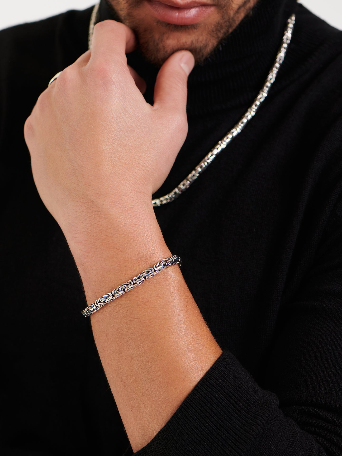 DEVATA Bali Borobudur Chain Bracelet Sterling Silver