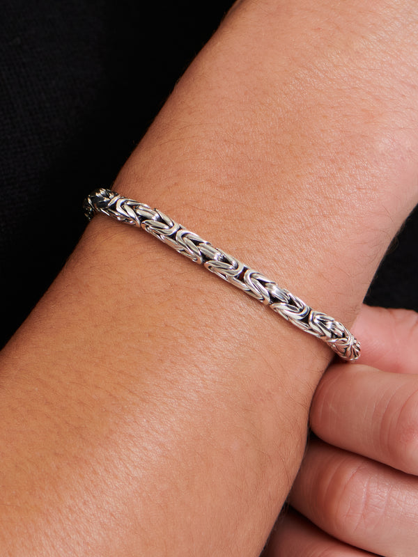 DEVATA Byzantine Chain Bracelet Sterling Silver