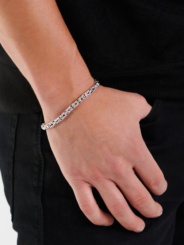 DEVATA Byzantine Chain Bracelet Sterling Silver