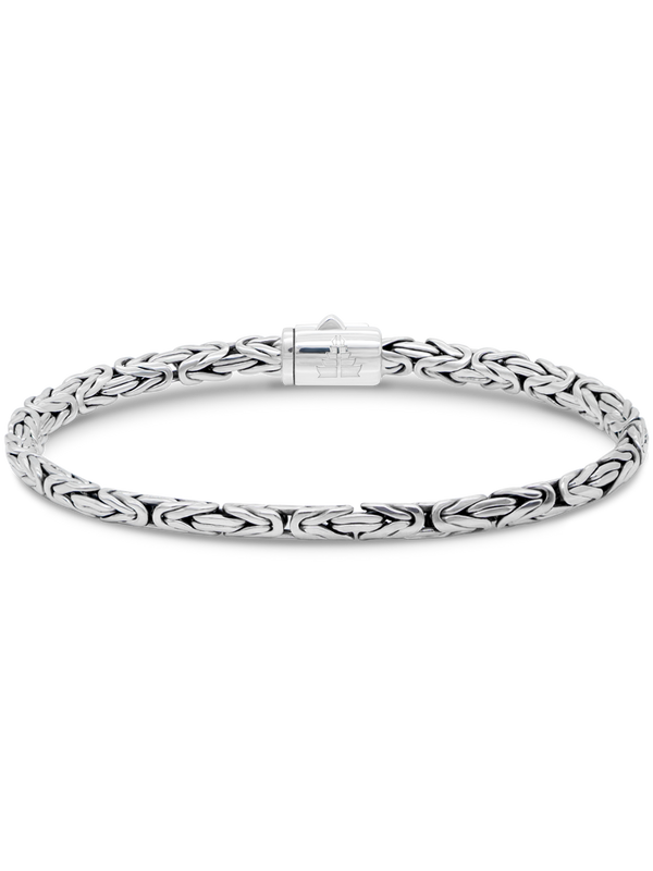 DEVATA Bali Sterling Silver Amethyst Borobudur Chain Bracelet