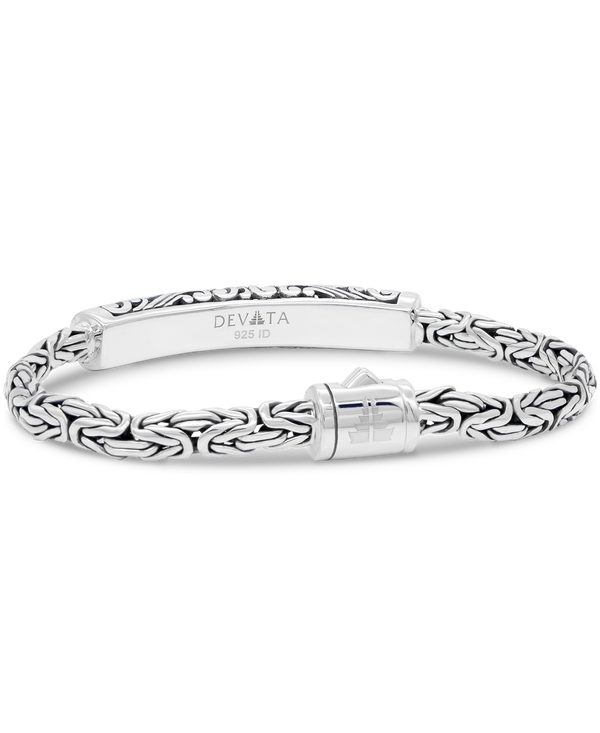 DEVATA Bali Filigree Sterling Silver Borobudur Byzantine Chain Bracelet