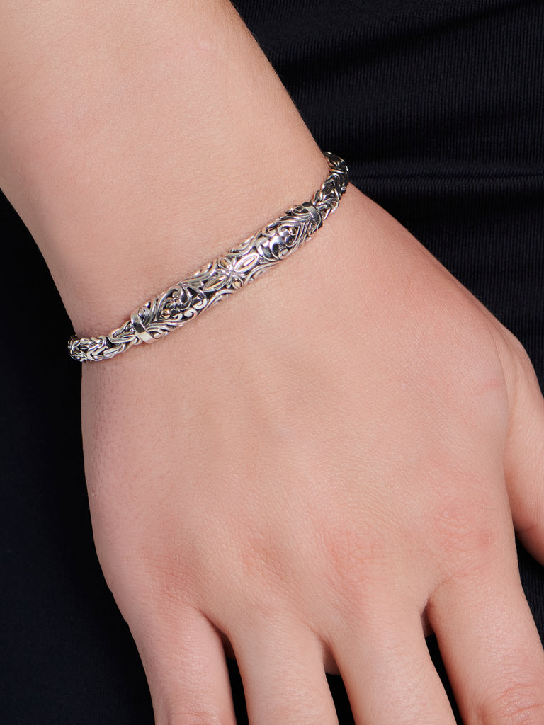 Genuine 925 Sterling Silver Rabbit Chain Bracelet 7.9