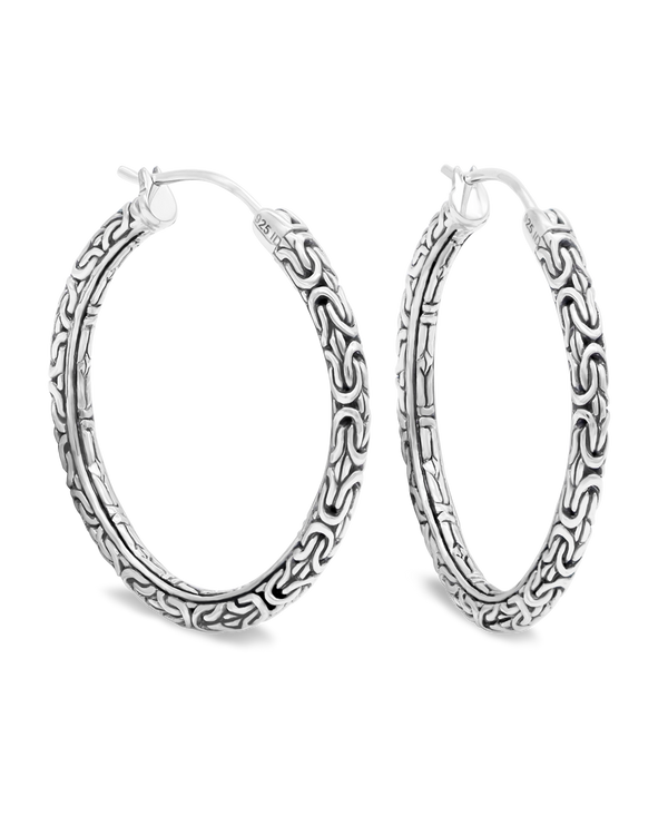 Byzantine Round Hoop Earrings