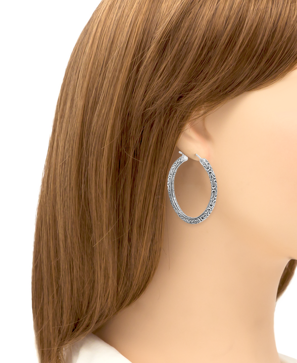 Byzantine Round Hoop Earrings