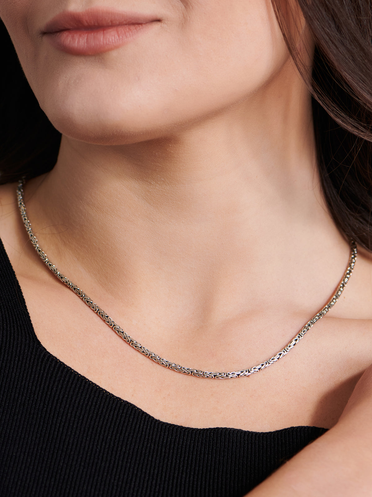 DEVATA Bali Borobudur Chain Necklace Sterling Silver