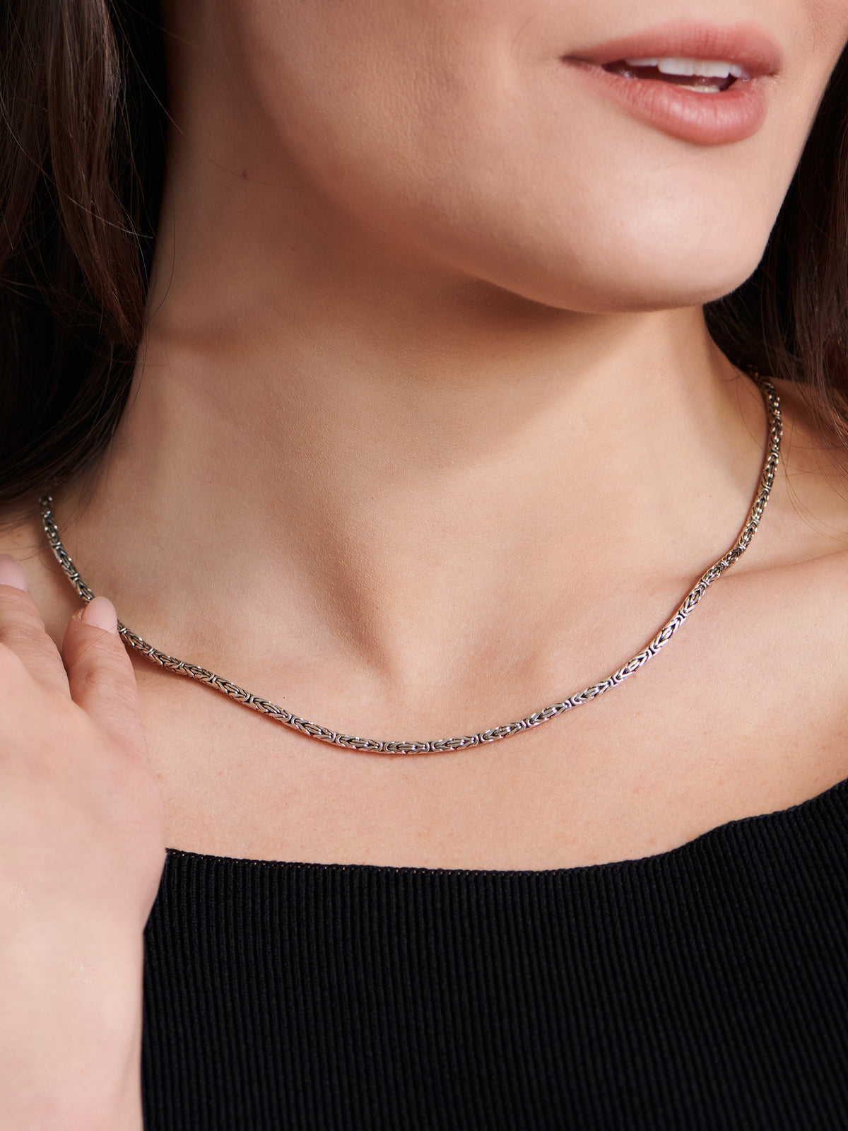 DEVATA Bali Borobudur Chain Necklace Sterling Silver