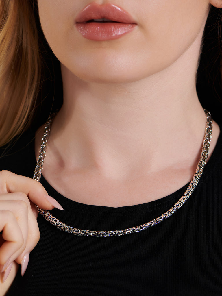 DEVATA Bali Borobudur Chain Necklace Sterling Silver