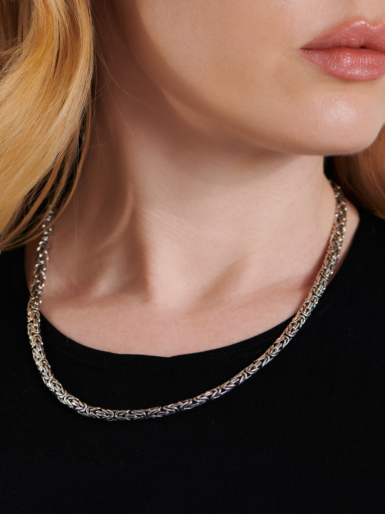 DEVATA Bali Borobudur Chain Necklace Sterling Silver