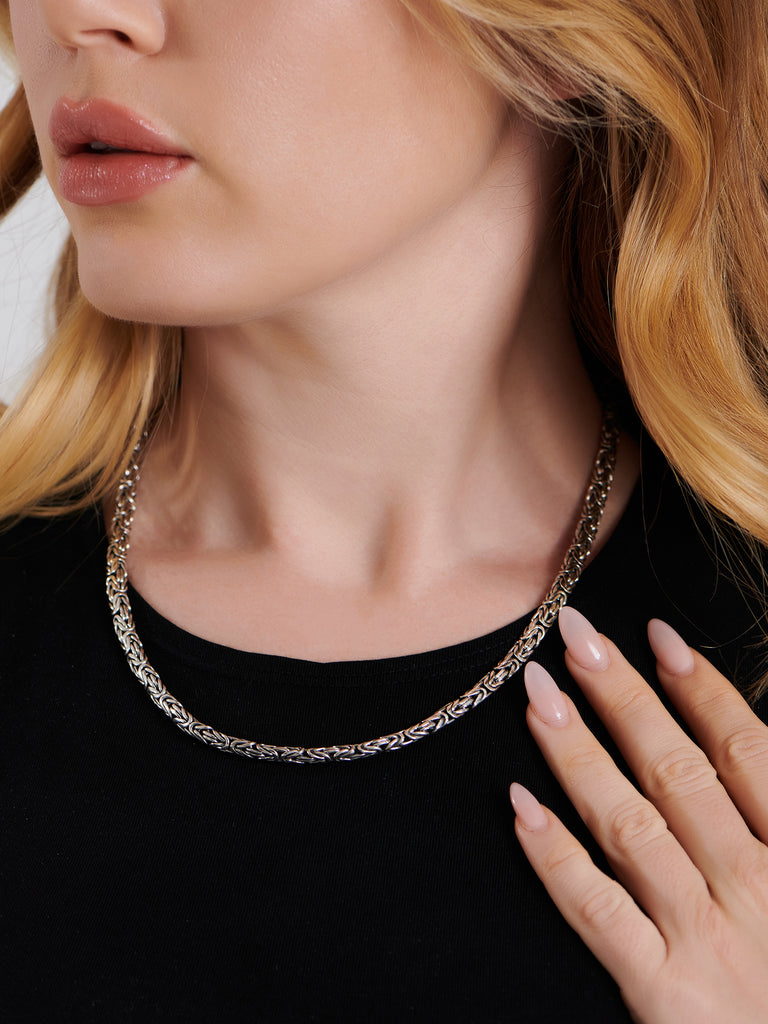 DEVATA Bali Borobudur Chain Necklace Sterling Silver