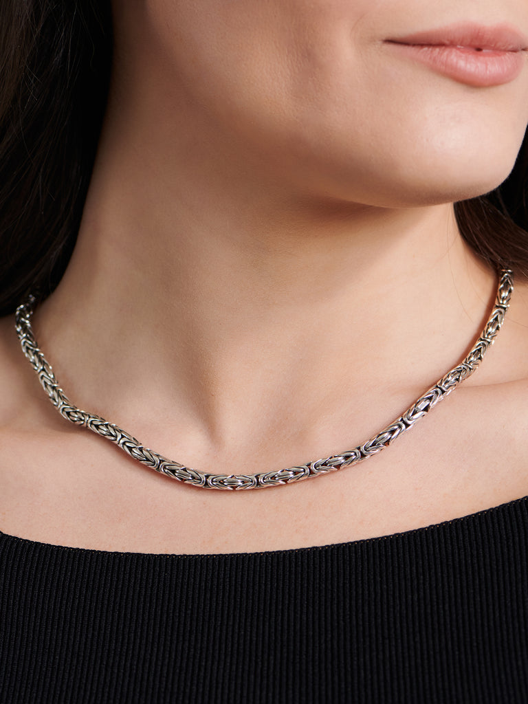 DEVATA Bali Borobudur Chain Necklace Sterling Silver