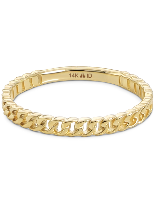 14K Gold Cuban Link Ring