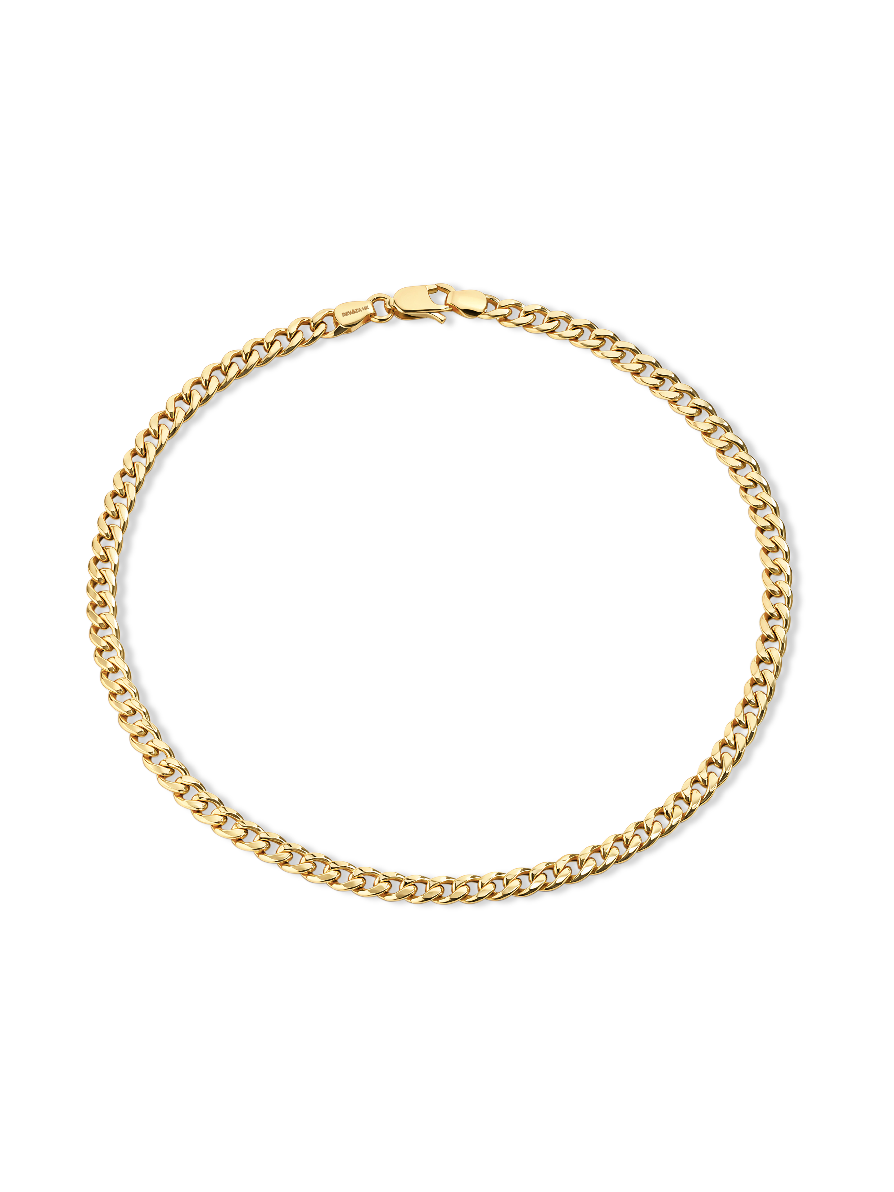 Devata Cuban Chain Bracelet in 14K Gold
