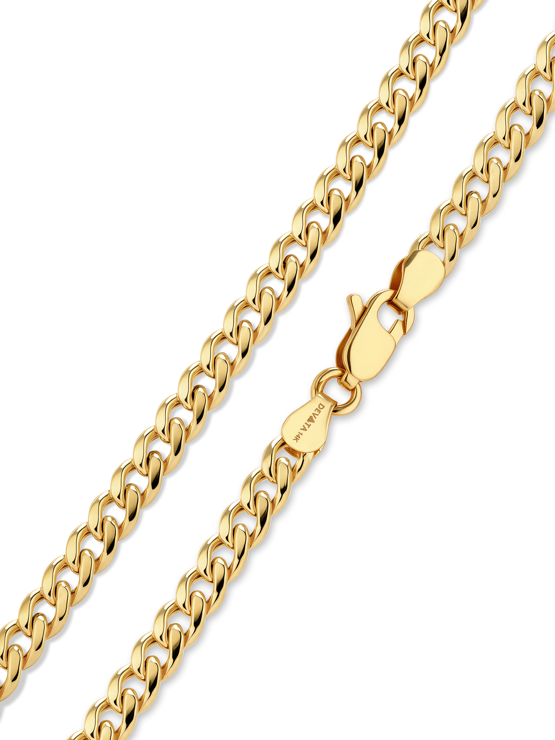 Devata Cuban Chain Bracelet in 14K Gold