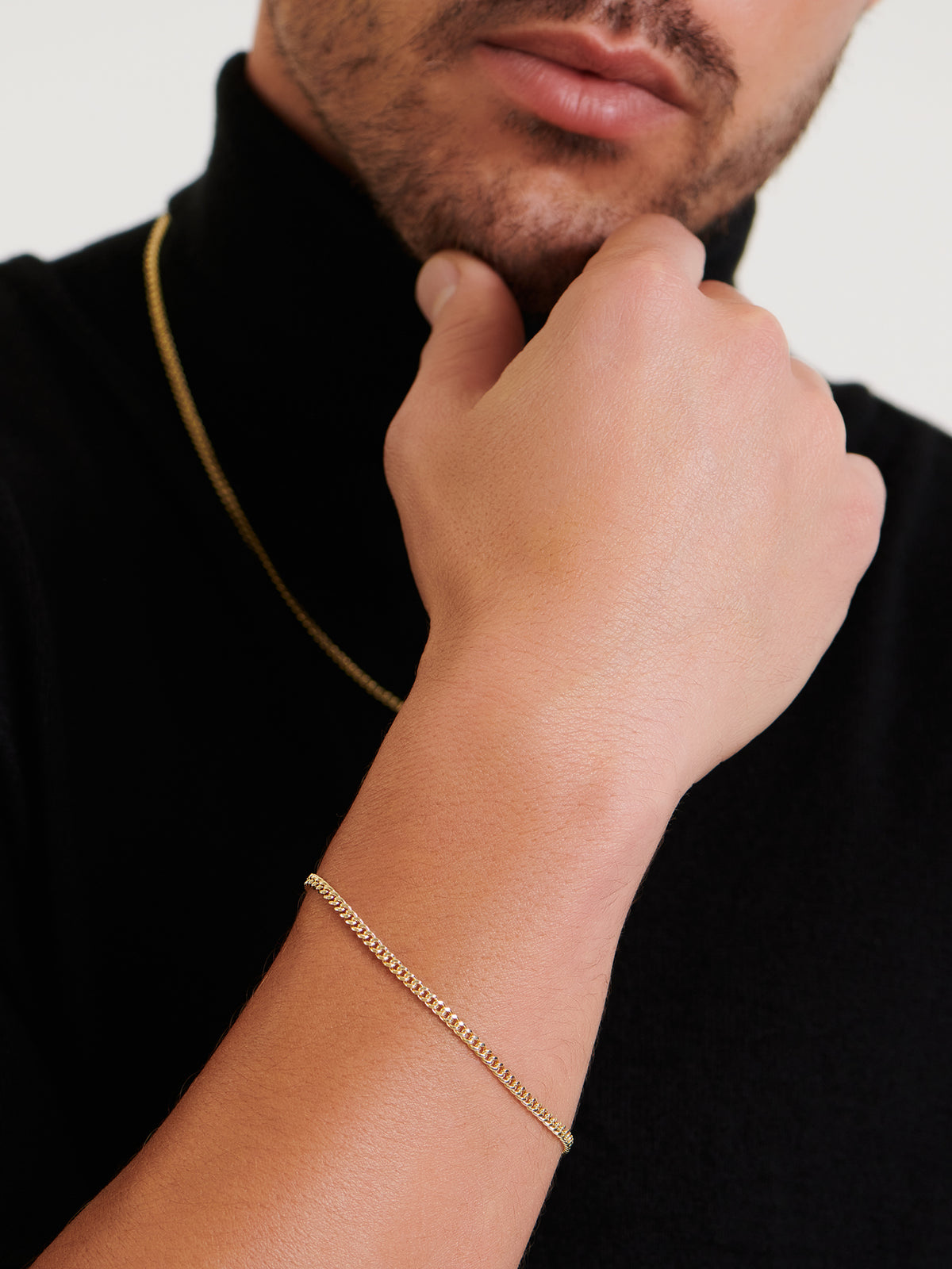Devata Cuban Chain Bracelet in 14K Gold