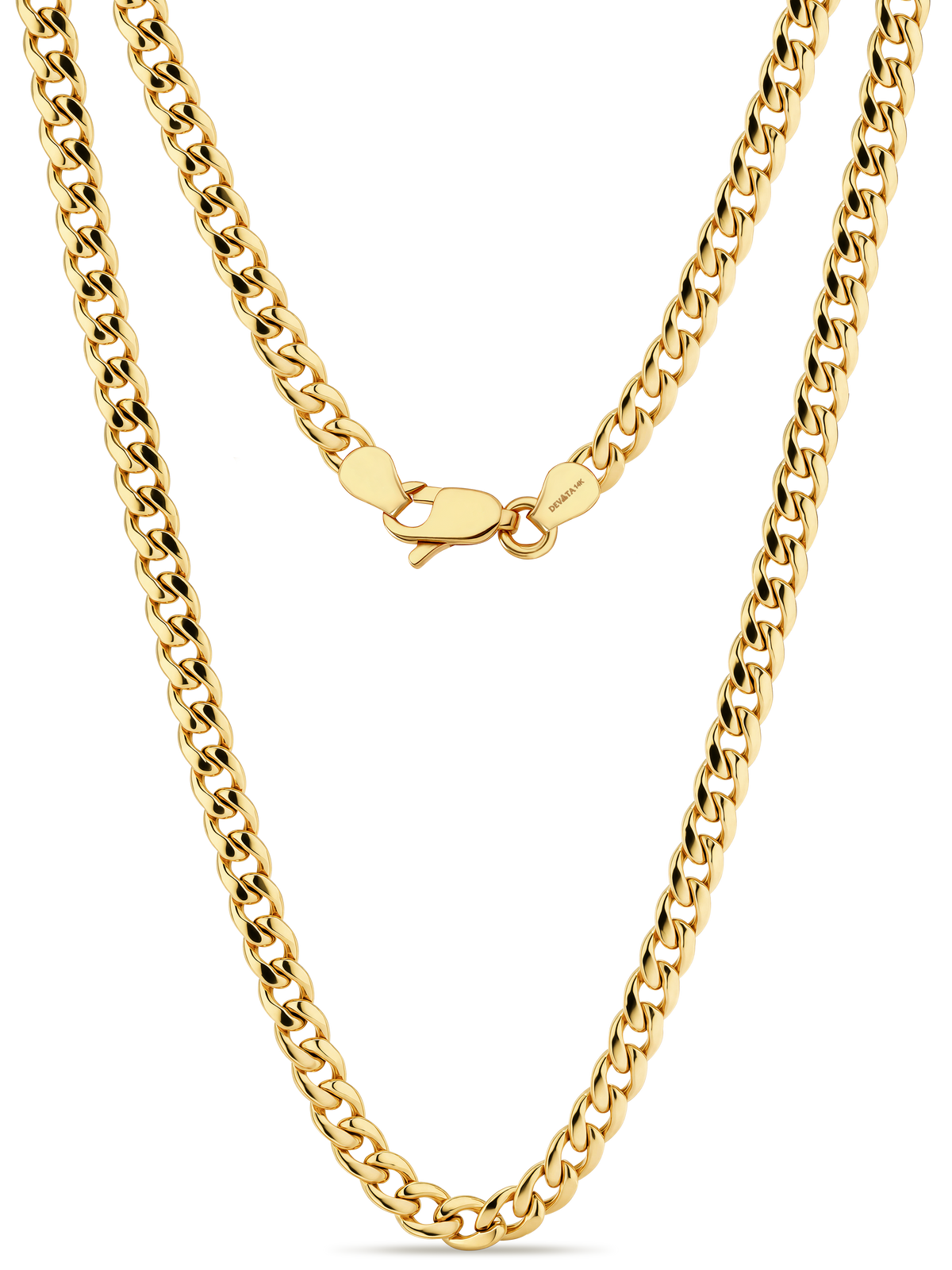 DEVATA Cuban chain necklace in 14K Gold