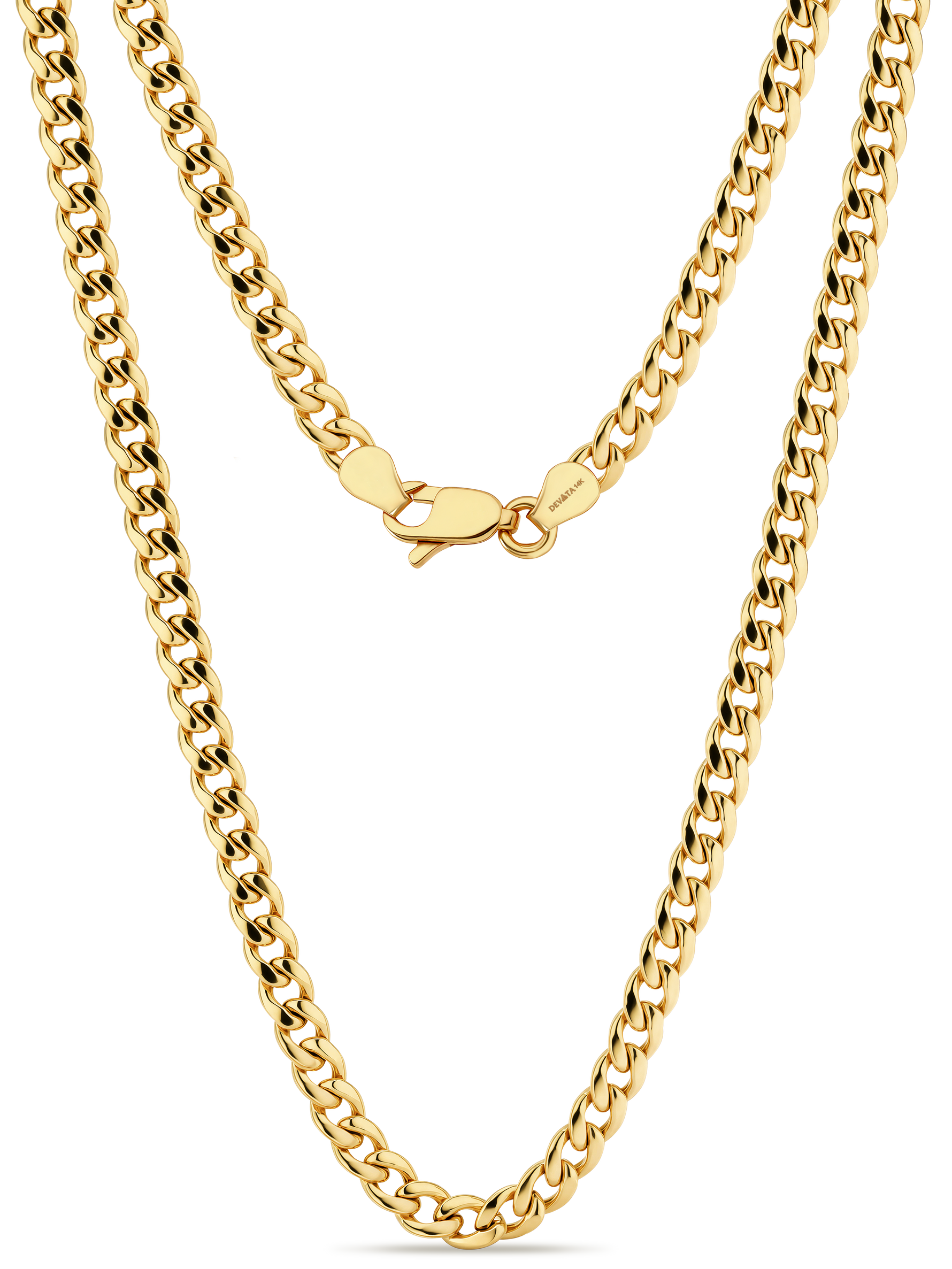 DEVATA Cuban chain necklace in 14K Gold
