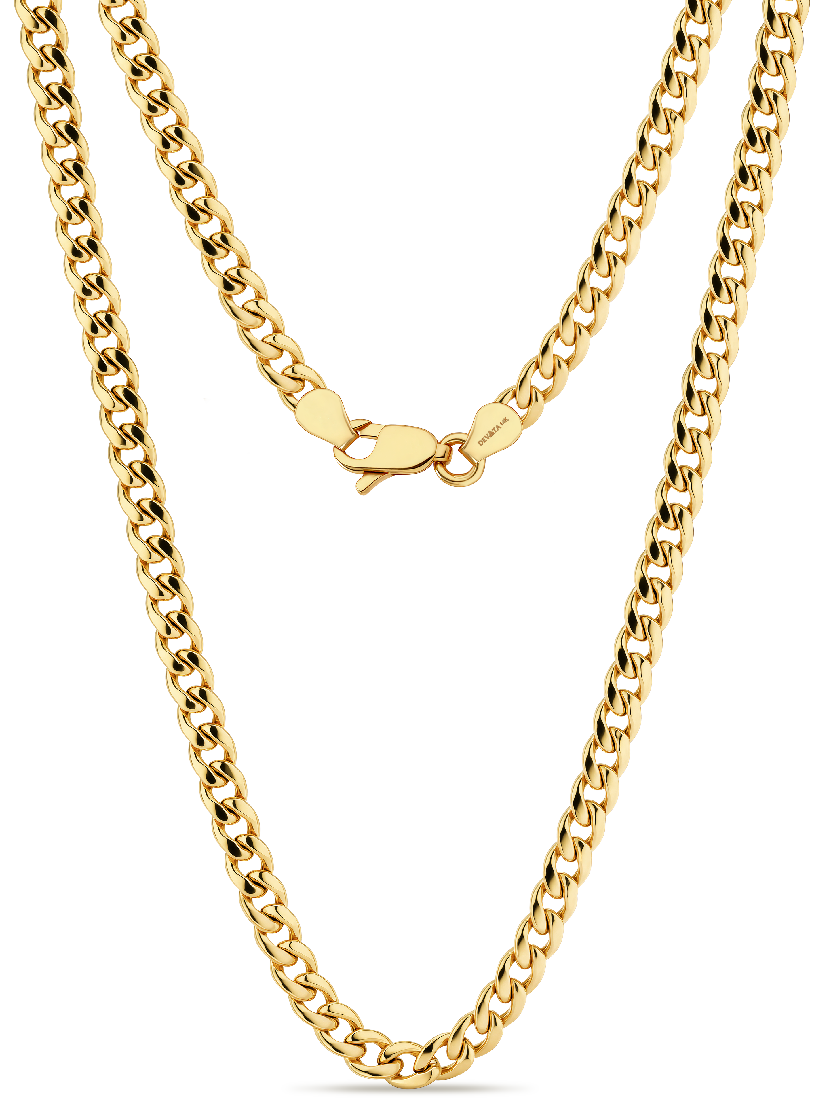 DEVATA Cuban chain necklace in 14K Gold