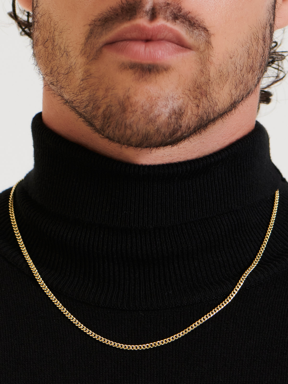 DEVATA Cuban chain necklace in 14K Gold