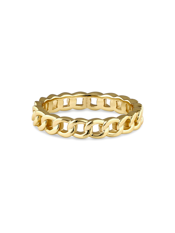 Gold Plated Sterling Silver Curb Link Ring