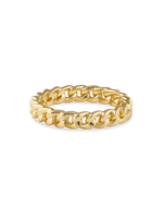 DEVATA Cuban Link Ring in Gold Plated Sterling Silver