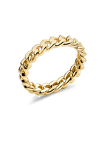 DEVATA Cuban Link Ring in Gold Plated Sterling Silver