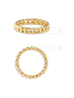 DEVATA Cuban Link Ring in Gold Plated Sterling Silver