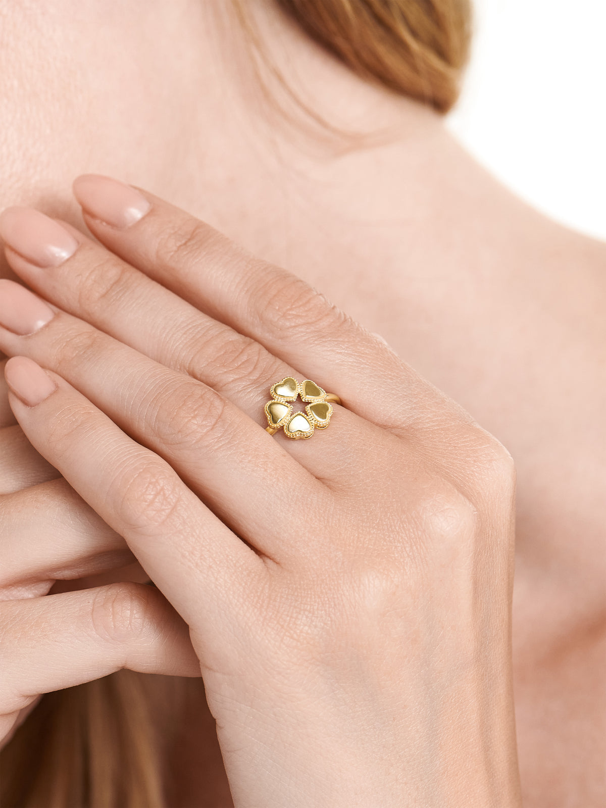 Clover Heart Ring