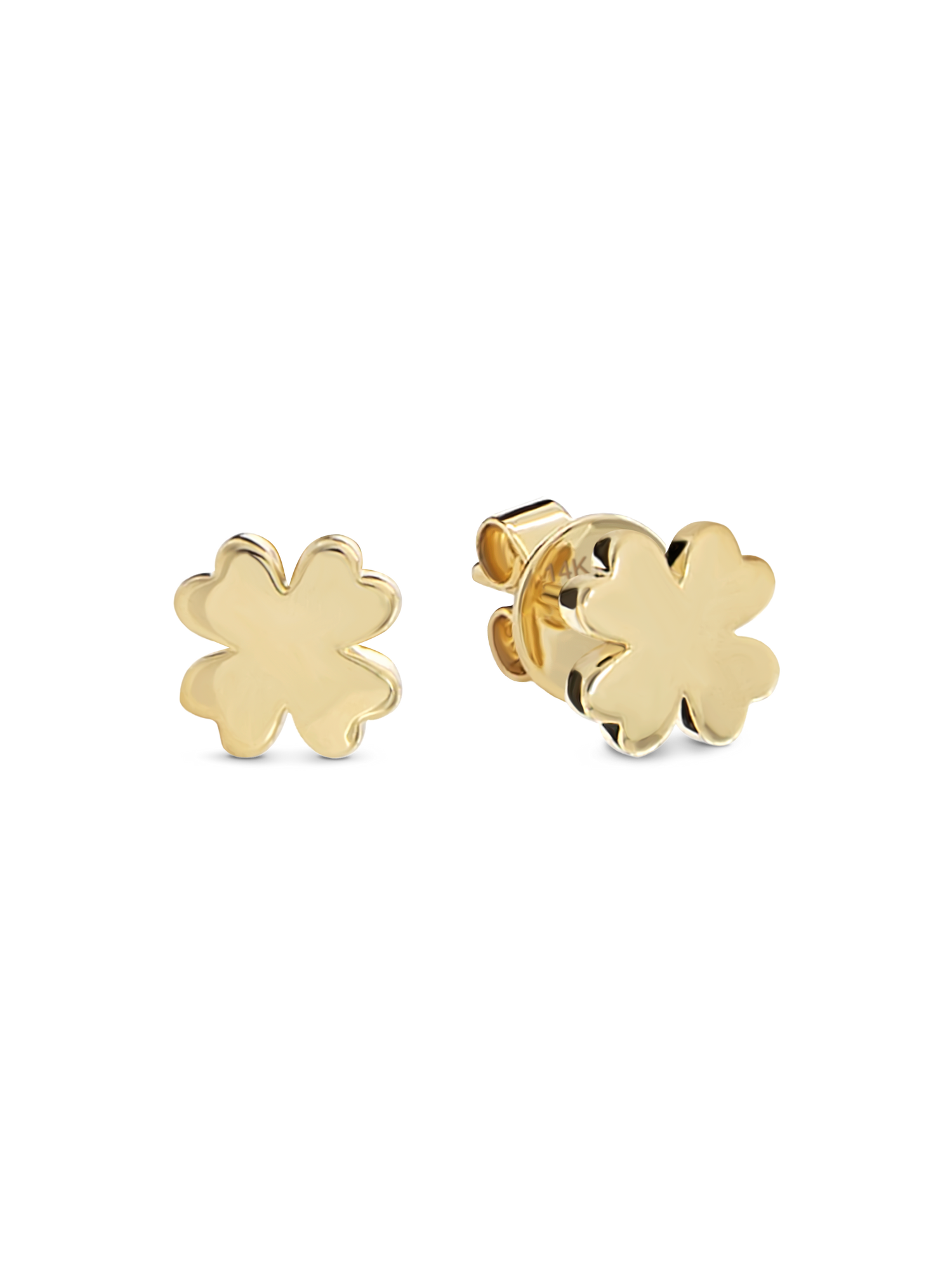 Clover Heart Stud Earrings