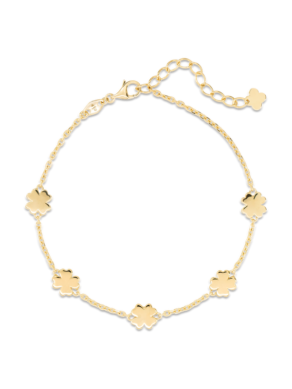 Clover Heart Chain Bracelet