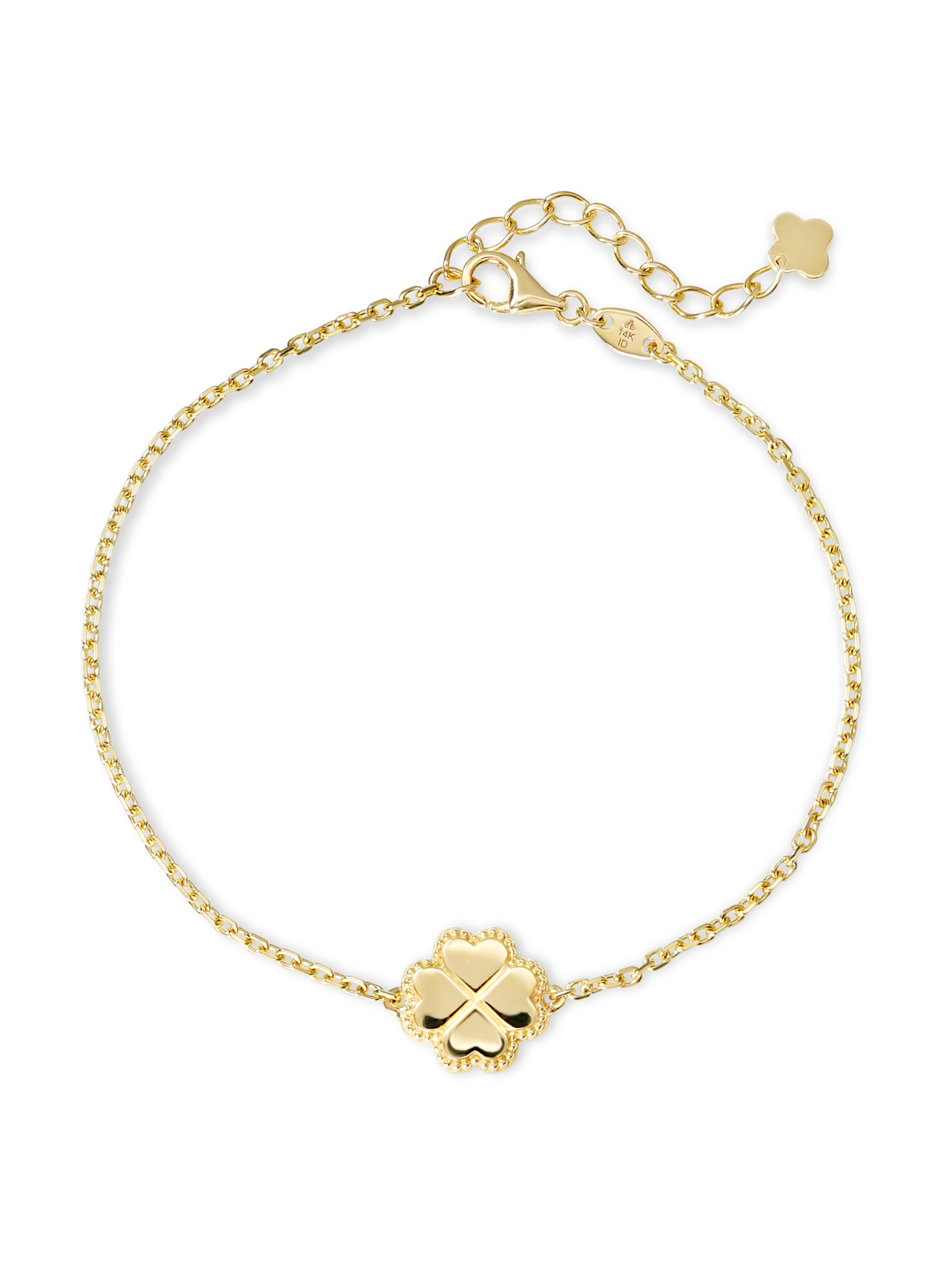 Clover Heart Chain Bracelet
