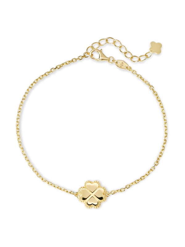 Clover Heart Chain Bracelet