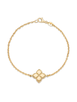 14K Gold Clover Chain Bracelet