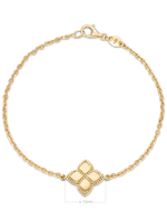 14K Gold Clover Chain Bracelet