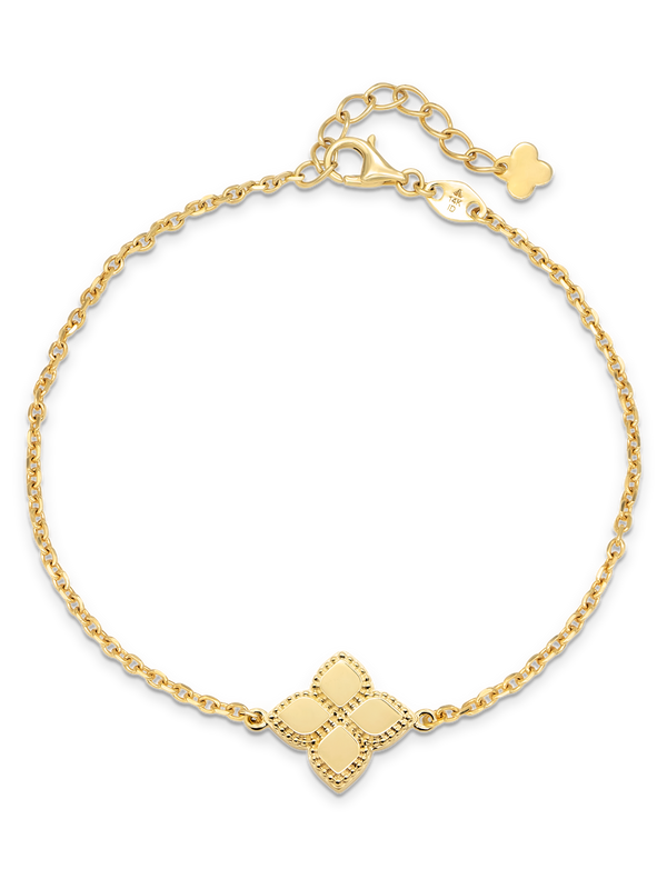 DEVATA Gold Clover Chain Bracelet