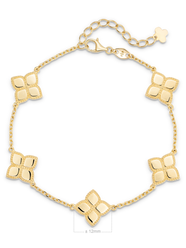 DEVATA Gold Clover Chain Bracelet