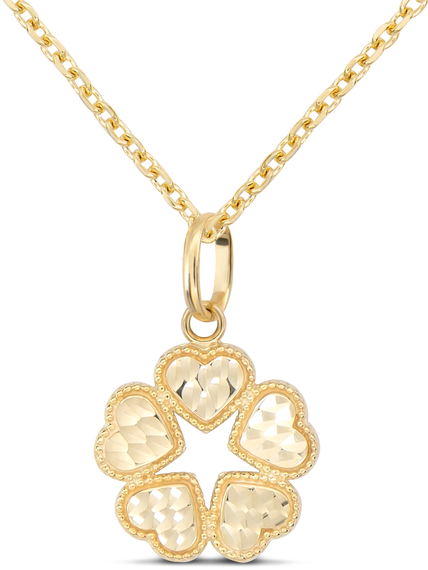 Clover Heart Chain Necklace