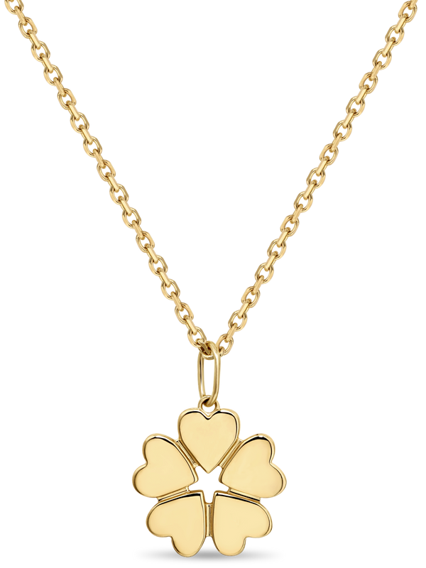 Clover Heart Pendant Necklace