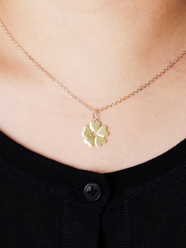 Clover Heart Pendant Necklace